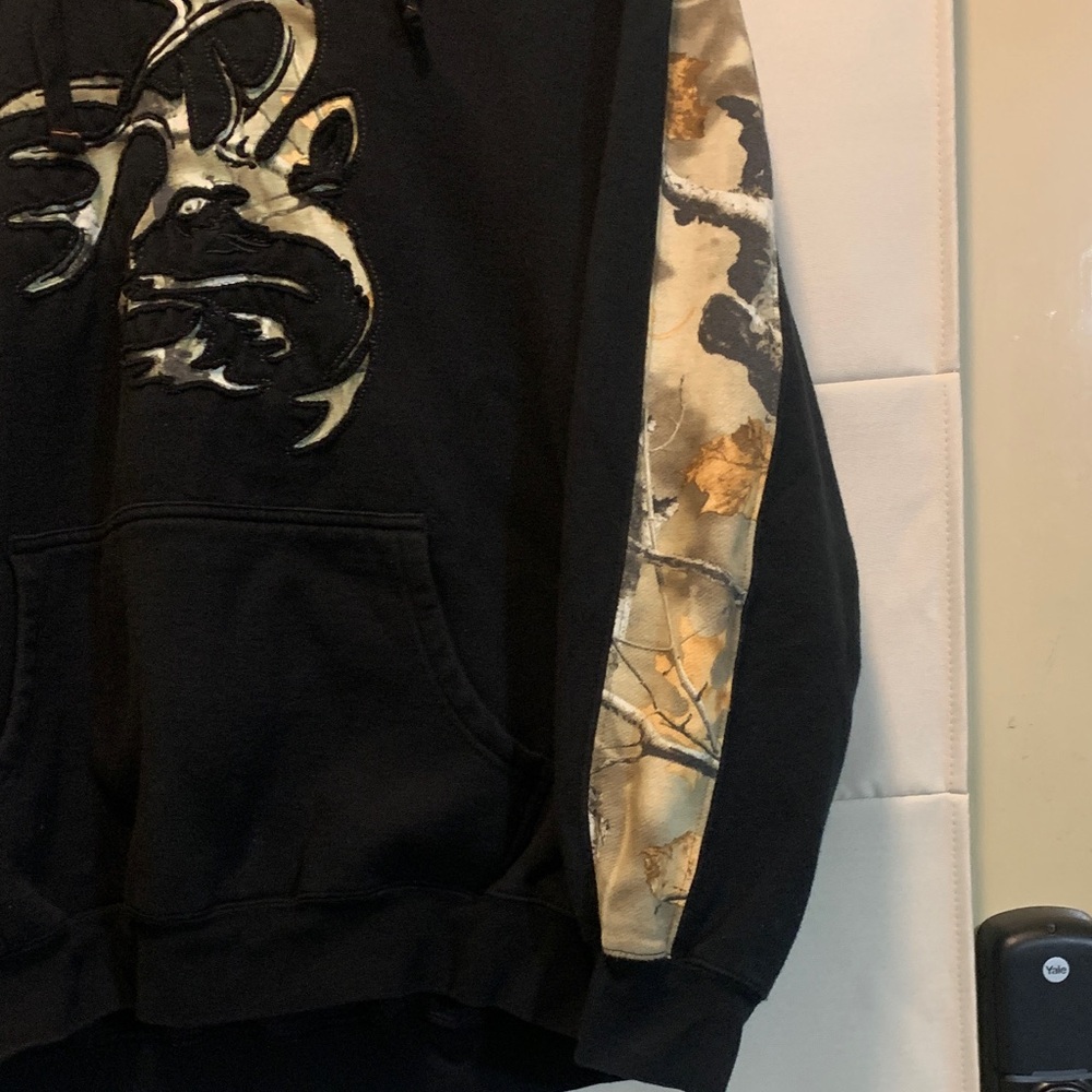 Legendary Whitetails Matching Hoodie Pants Set Black/Orange Camo Trim Large - Picture 7 of 16